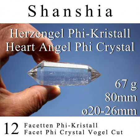 Heart Angel 12 Facet Phi Crystal Shanshia Vogel Cut