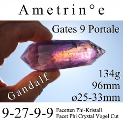Ametrin Gandalf 9 Portale Phi-Kristall 134g