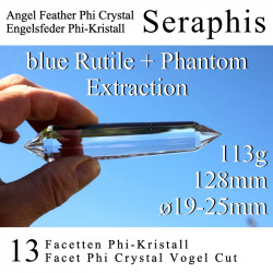 13 Facetten Phi-Kristall Seraphis Vogel Cut Engelsfeder
