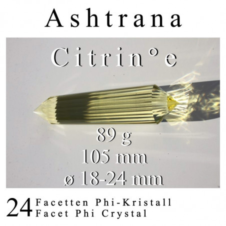 Ashtrana Citrine 24 Facet Phi-Crystal