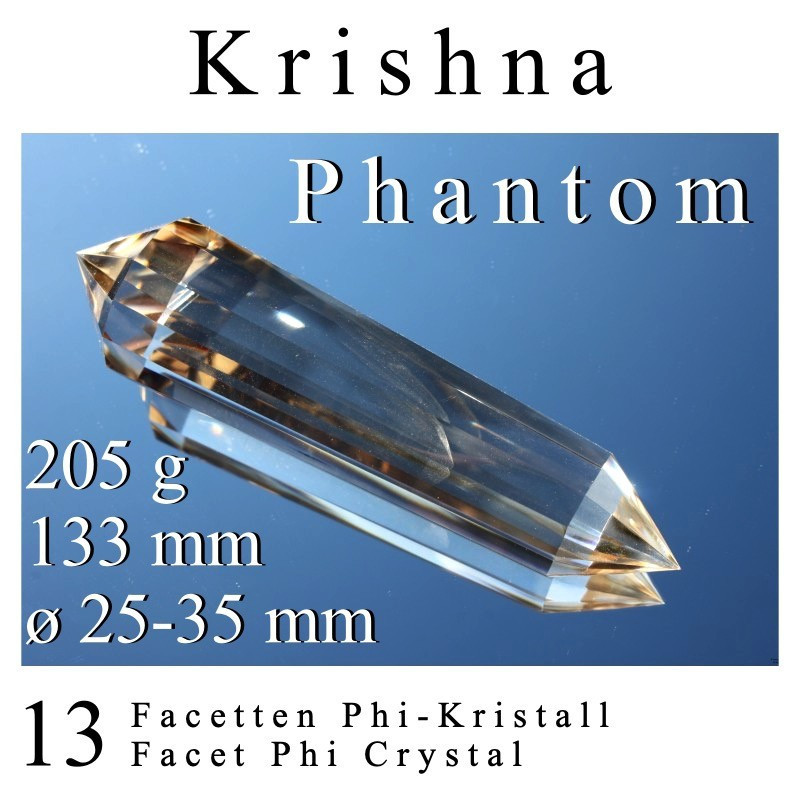 Krishna Smoky Quartz 13 Facet Phi Crystal