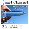 Angel Chamuel 12 facet Phi crystal with filter Phantom and blue rutile