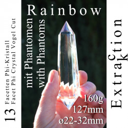 Rainbow 13 Facet Phi Crystal with Phantoms Vogel Cut Extraction