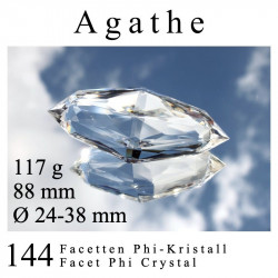 144 Facetten Phi-Kristall Agathe