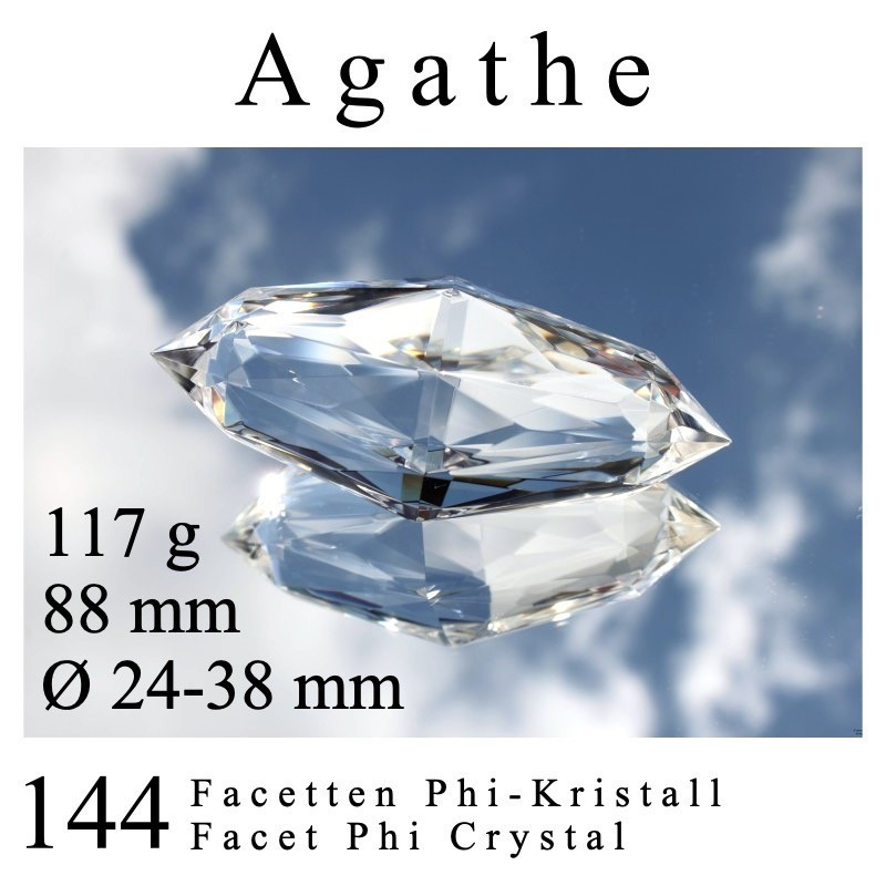 144 Facet Phi Crystal Agathe