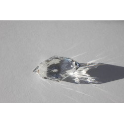 Merlyn & Myriel 144 Facet Phi Crystal with Blue Rutiles (Angel Feather)