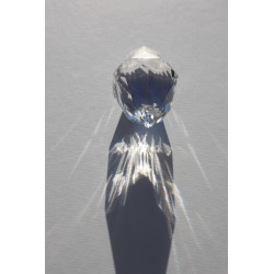 Merlyn & Myriel 144 Facet Phi Crystal with Blue Rutiles (Angel Feather)