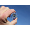 Merlyn & Myriel 144 Facetten Phi-Kristall mit blauen Rutilen (Engelsfeder)
