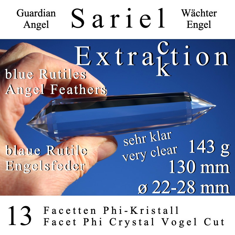 Sariel 13 Facetten Phi-Kristall Extraktion Engelsfeder Vogel Cut