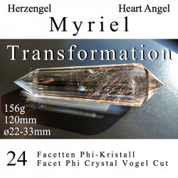 Myriel Herzengel 24 Facetten Phi-Kristall Vogel Cut