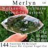 Merlyn 144 Facetten Phi-Kristall Wolken-Einschlüssen 124g Vogel Cut