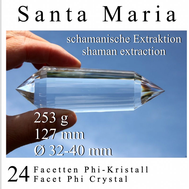 Santa Maria 24 Facet Phi Crystal