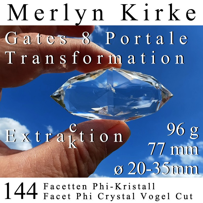 Merlyn Kirke 144 Facetten Phi-Kristall Vogel Cut