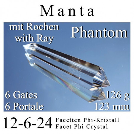 Manta 12-6-24 Facetten Phi-Kristall mit Rochen-Phantom