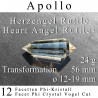 Apollo Herzengel 12 Facetten Phi-Kristall Vogel Cut