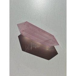 Rosenquarz 12 Facetten Vogel Cut Phi Kristall