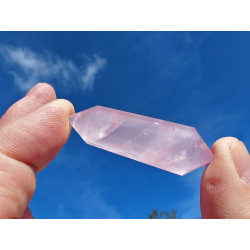 Rosenquarz 12 Facetten Vogel Cut Phi Kristall