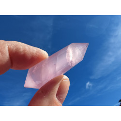 Rosenquarz 12 Facetten Vogel Cut Phi Kristall