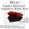 Saphir Rubinrot 12 Facetten Vogel Cut Phi-Kristall Maat Vogel Cut