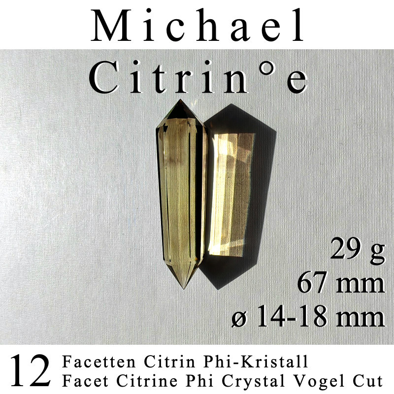 12 Facetten Citrin Vogel Cut Phi-Kristall Michael