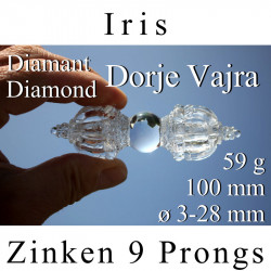 Iris Phi Diamant Dorje mit 9 Zinken Vogel Cut