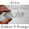 Phi Diamant Dorje Vajra Alea mit 9 Zinken Vogel Cut