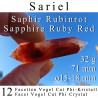 Saphir Rubinrot 12 Facetten Vogel Cut Phi-Kristall Sariel