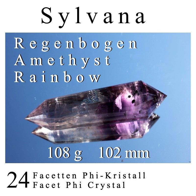 Sylvana Rainbow Amethyst 24 Facet Phi Crystal