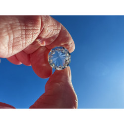 Ashtar Engelsfeder 12 Facetten Vogel Cut Phi-Kristall blaue Rutile