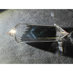 Ariela Engelsfeder 24 Facetten Vogel Cut Phi-Kristall mit blauen Rutil