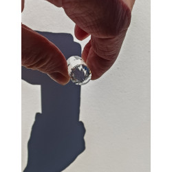 Ariela Engelsfeder 24 Facetten Vogel Cut Phi-Kristall mit blauen Rutil