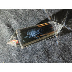 Ariela Engelsfeder 24 Facetten Vogel Cut Phi-Kristall mit blauen Rutil