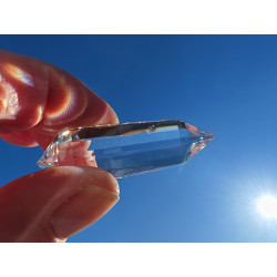 Iriana Angel Feather 12 Facet Vogel Cut Phi Crystal with Blue Rutiles