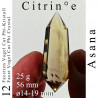 Asana 12 Facetten Citrin Vogel Cut Phi-Kristall mit Phantomen