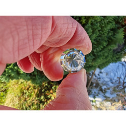 Siriana Engelsfeder 12 Facetten Vogel Cut Phi-Kristall blaue Rutile