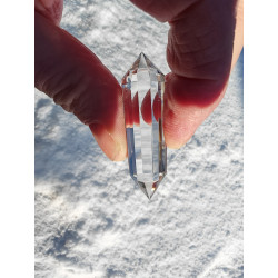 Siriana Engelsfeder 12 Facetten Vogel Cut Phi-Kristall blaue Rutile