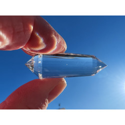 Tha Engelsfeder 24 Facetten Vogel Cut Phi-Kristall blaue Rutile