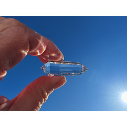 Ashtra Engelsfeder 12 Facetten Vogel Cut Phi-Kristall blaue Rutile