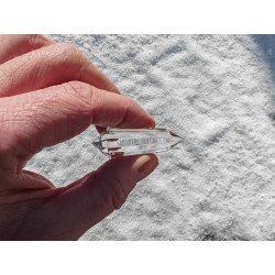 Ashtra Engelsfeder 12 Facetten Vogel Cut Phi-Kristall blaue Rutile