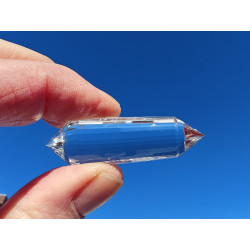 Thachi Engelsfeder 24 Facetten Vogel Cut Phi-Kristall blaue Rutile