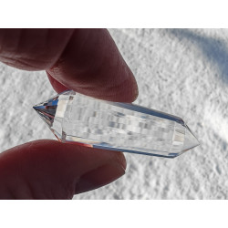 Thachi Engelsfeder 24 Facetten Vogel Cut Phi-Kristall blaue Rutile