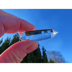 Ira Engelsfeder 12 Facetten Vogel Cut Phi-Kristall blaue Rutile