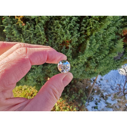 Ira Engelsfeder 12 Facetten Vogel Cut Phi-Kristall blaue Rutile