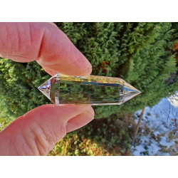 Shirin Engelsfeder 24 Facetten Vogel Cut Phi-Kristall blaue Rutile