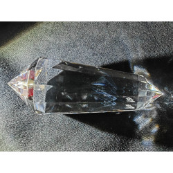 Ramadas Angel Feather 12 Facet Vogel Cut Phi Crystal with Blue Rutiles