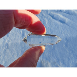 Ramadas Angel Feather 12 Facet Vogel Cut Phi Crystal with Blue Rutiles