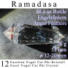Ramadasa Angel Feather 12 Facet Vogel Cut Phi Crystal with Blue Rutiles