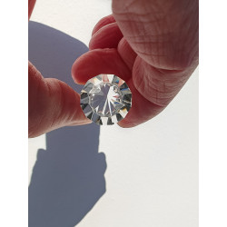 Ramadas Angel Feather 12 Facet Vogel Cut Phi Crystal with Blue Rutiles