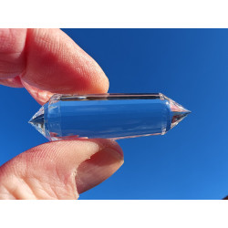 Ostara Engelsfeder 24 Facetten Vogel Cut Phi-Kristall blaue Rutile