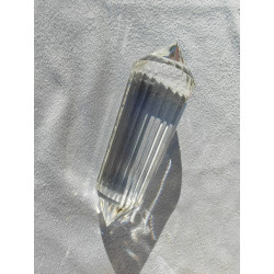 Ostara Angel Feather 24 Facet Vogel Cut Phi Crystal Blue Rutile